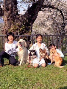 左から太郎くん(12歳)、かれんちゃん、妹の光ちゃん(8歳)